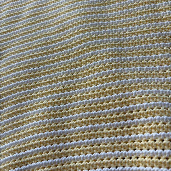 Vineyard Vines Open-Stitch Short Sleeve Polo Sweater Sunny Yellow size XL - Picture 8 of 8